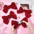 thumbnail image 3 of 4 sujetadores de cortinas con lazo rojo, estilo moño, ideales para cortinas y ventanas., 3 of 9