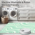 thumbnail image 5 of ODIKA 8'x10' Machine Washable Non-Slip Area Rug, Mint & Willow Green Abstract High Traffic Rug with Pad, Mint Green, 382085, 5 of 8