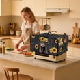 thumbnail image 3 of Renewold Toaster Oven Cover Case Stain-Resistant Smart Oven Air Fryer Cover Countertop Appliance Protective Case Kitchen Decor, 20.5 x 16.5 x 10 Inches, Highland Cow Sunflower Leopard Print, 3 of 7