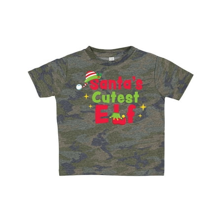 

Inktastic Christmas Santa s Cutest Elf Gift Toddler Boy or Toddler Girl T-Shirt