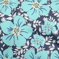thumbnail image 1 of oneOone Polyester Spandex Teal Blue Fabric Floral Craft Projects Decor Fabric Printed By The Yard 56 Inch Wide, 1 of 4