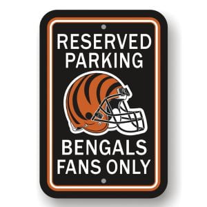 Panneau de Stationnement en Plastique de Cincinnati Bengals - Parking Réservé