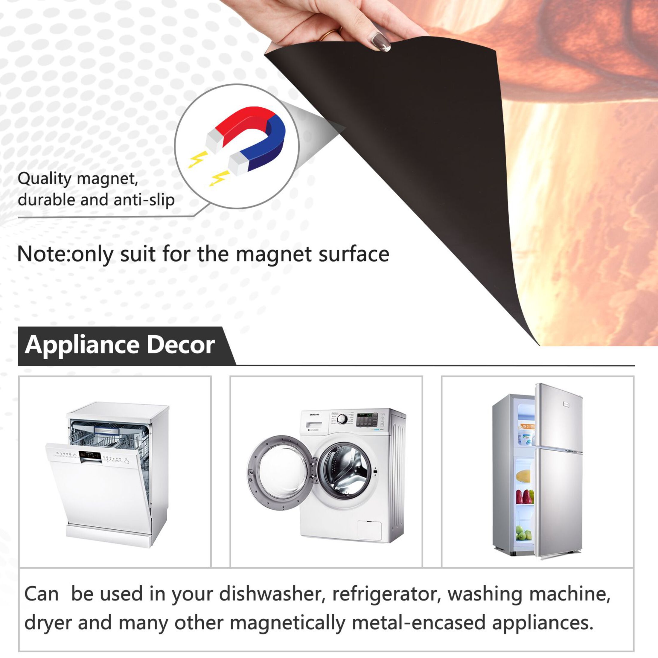 Dishwasher Magnetic Sticker 23x26 Inch Refrigerator Magnetic Sticker Washing Machine Magnetic Sticker Kitchen Panel Magnetic Sticker Home Decor Beautiful Flying Dragon