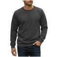 thumbnail image 5 of Kalauyu Mens Long Sleeve Shirt - Soft Casual Full Sleeves Crew Neck T Shirts for Men, 5 of 9