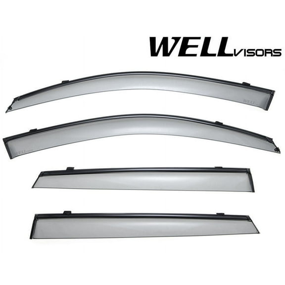 Wellvisors Side Window Visors Deflectors Rain Guards With Black Trim for 2011-2015 Kia Sorento 3-847KA002