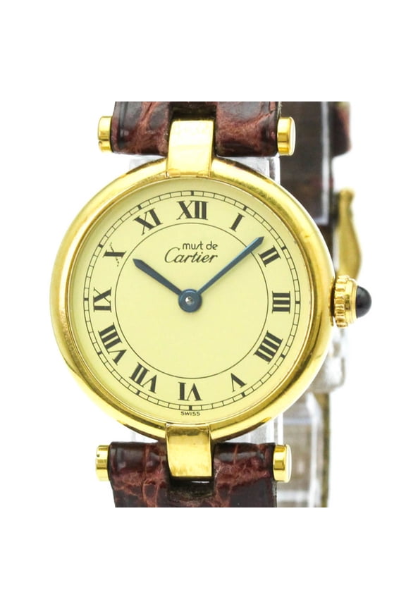 Pre-Owned CARTIER Must Vendome Vermeil Gold Plated Quartz Ladies Watch