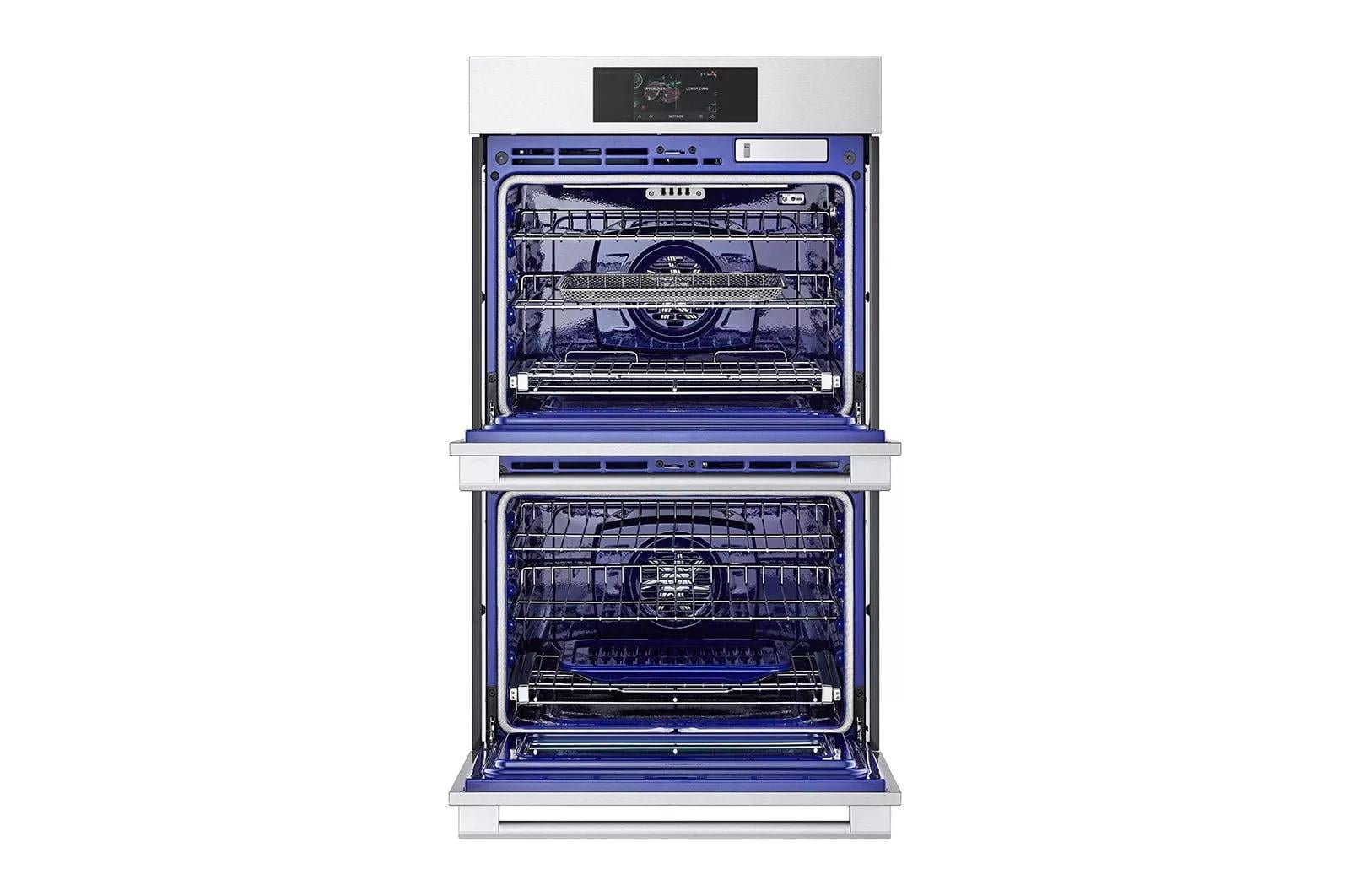 WDES9428F 30" Electric Double Wall Oven, 9.4 cu. ft. Total Capacity LCD Touch-Screen Control, Instaview, Steam Sous Vide, Air Fry