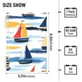 thumbnail image 2 of FORMRS 1-Subject Spiral Notebook 8" x 5" College Ruled 60 Refillable Sheet A5 Hard Cover, Orange Hand Drawn Sailboats, 2 of 7