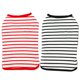 thumbnail image 1 of Paquete de 2 camisetas para perros, camisas suaves y frescas, chalecos a rayas sin mangas, ropa transpirable para cachorros y gatos, rojo, negro, 1 of 6