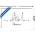 thumbnail image 3 of Line Art Skyline - Chicago Wall Poster, 22.375" x 34", Framed, 3 of 3
