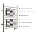 thumbnail image 3 of HEATGENE Hot Towel Warmer for Bath Hardwired Heated Drying Rack Brushed Polish, 3 of 10