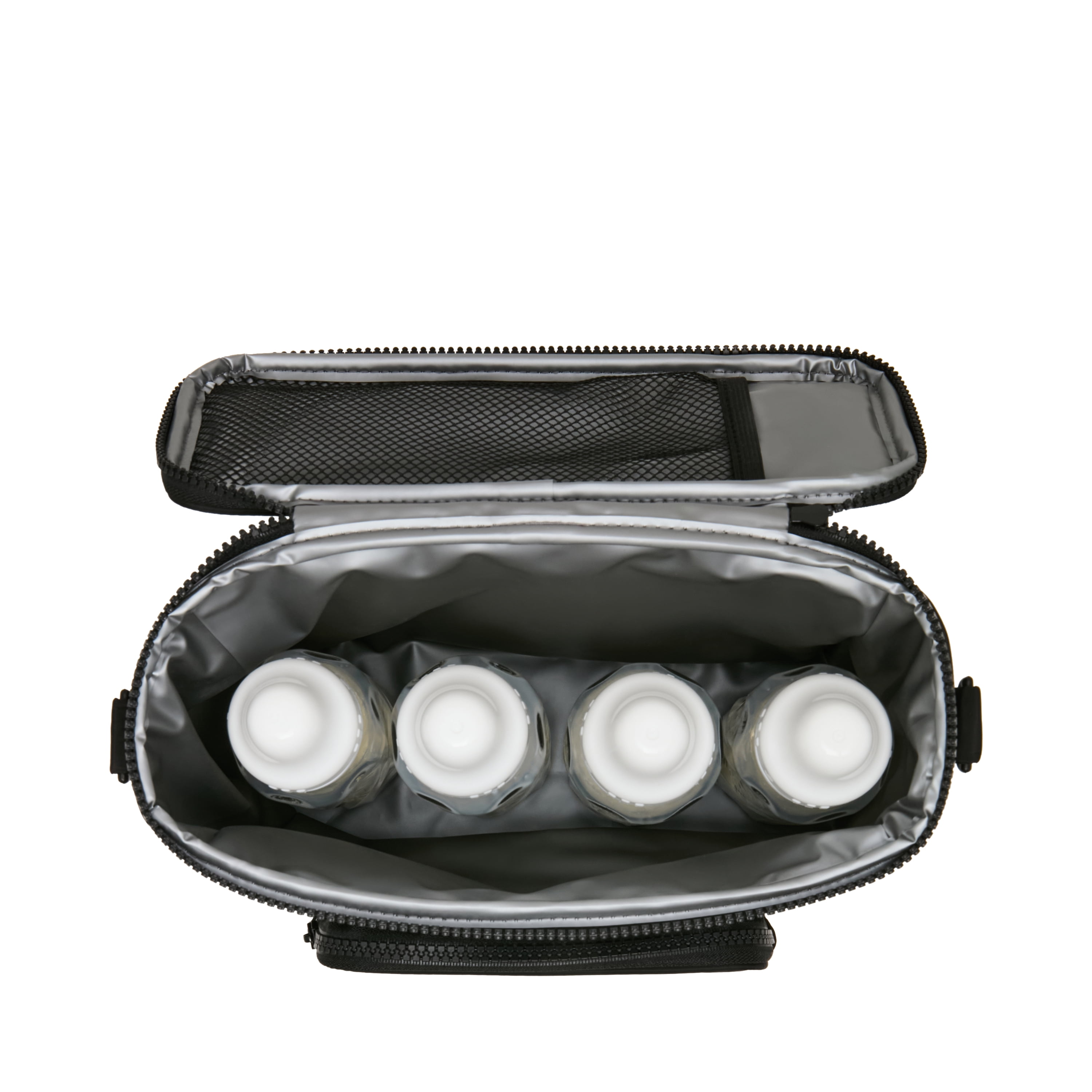 Madden NYC Women's Front Pocket Lunchbox, Black, Made for Portable Food Storage for Workday Meals and Travel