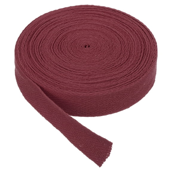 Cotton Twill Tape 3/4 Inch 10 Yards Cotton Ribbon Bias Binding Tape Herringbone Webbing Trim Vermilion