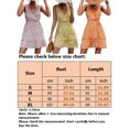 thumbnail image 2 of MAWCLOS Robe Mini pour Femmes Imprimé Floral Été Plage Robe d'Été Sans Manches Robe Camisole Vacances Col en V Blanc et Orange P, 2 of 3