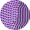 thumbnail image 1 of Ahgly Company Indoor Round Abstract Purple Contemporary Area Rugs, 3' Round, 1 of 4