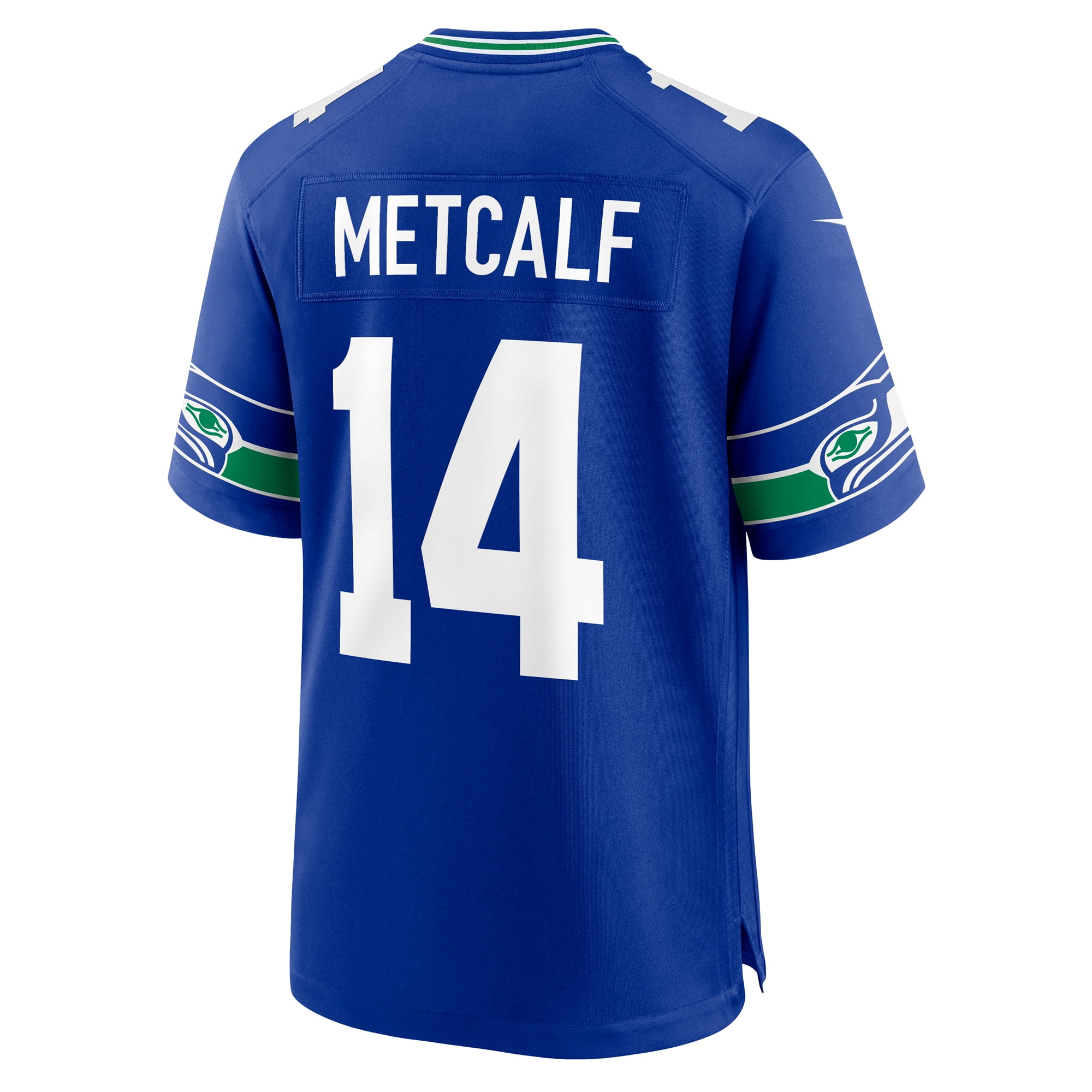 Men's Nike DK Metcalf Royal Seattle Seahawks Throwback Player Game