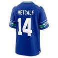thumbnail image 3 of Men's Nike DK Metcalf Royal Seattle Seahawks Throwback Player Game Jersey, 3 of 3