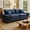 Blue, variant on 84" Oversized Loveseat Sofa,Upholstered Corduroy Couch 2-3 Seater,Sailboat-Shape Loveseat with Deepseat,Soft Wide Armrest,Pillows for Living Room,Apartment,Dorm,Office,Small Space,Grey