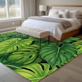 thumbnail image 4 of Tropical Palm Leaves Area Rugs 5'x8', Washable Small Throw Rugs for Classroom Bedroom, Summer Green Botanical Leaf Indoor Outdoor Rug Non-Slip Low Pile Carpet Runner Reversible Floor Mats, 4 of 8