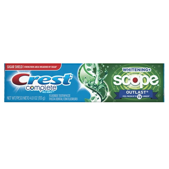Crest Complete Whitening Scope Outlast Mint Toothpaste, 4.0 Ounce