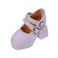 thumbnail image 4 of MERIGLARE Chaussures de Poupée pour Femme à l'Échelle 1/4 Accessoires Robustes pour Poupée Déguisement Rétro Mini Blanc, 4 of 9