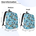 thumbnail image 3 of Picia Animal Pirate Printed Canvas Daypack - Stylish and Durable Vintage Compact Backpack - Class, Work, Travel, or Laptop Bookbag,Organized Compartments-Medium, 3 of 6