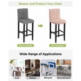 thumbnail image 3 of Yellow Buffalo Plaid Bar Stool Covers Set of 4, Red Lines Grid Pattern Vintage Stretch Washable Bar Chair Covers with Backs, Removable Pub Counter Height Chair Cover for Kitchen Dining Room Cafe, 3 of 7