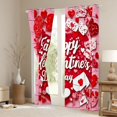thumbnail image 3 of Homewish Cartoon Heart Print Curtains Pack of 2 (42x84 Each),Happy Valentine'S Day Curtains Blackout,Red Pink Bedroom Curtains For Girl,Luxury Bedroom Decor, 3 of 6