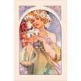 thumbnail image 2 of Art.com Flower Stretched Canvas Print Wall Art by Alphonse Mucha, 12" x 18", 2 of 4
