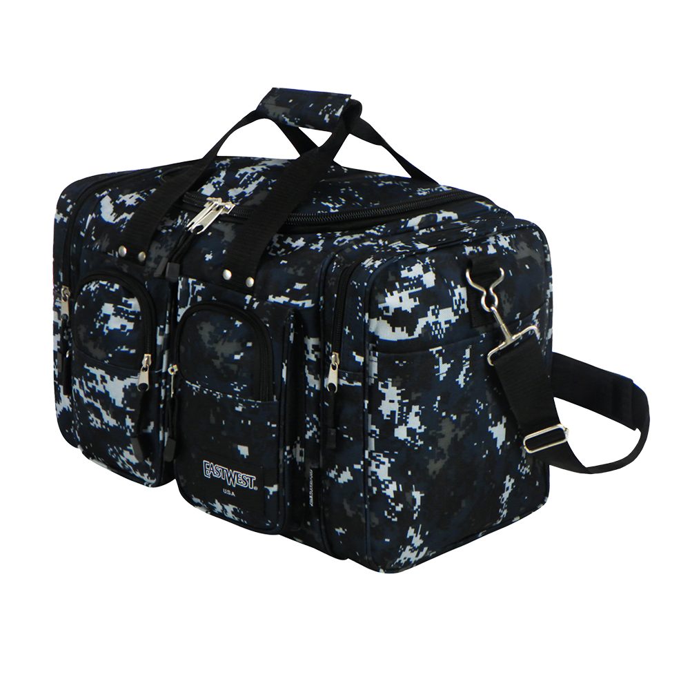 East West USA DC3035 Tactical Digital Camo Duffle Bag - 35L Gym Sports Travel Gear Bag, Adjustable Strap