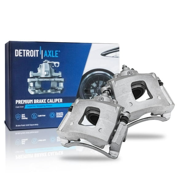 Detroit Axle - FWD Front Brake Calipers w/Brackets Replacement for 2002-2007 Buick Rendezvous, 2001-2005 Pontiac Aztek - 2pc Set