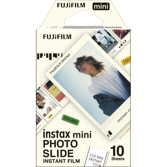instax mini Film, Photo Slide Border Design, 10 Shot Pack for use with All instax mini Series Instant Cameras and Printers