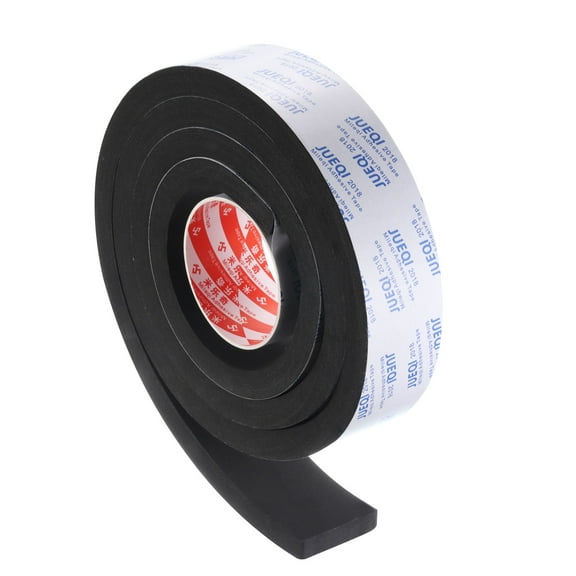 Uxcell 2"W x 5/8"T x 6.6Ft Self-Adhesive EVA Insulation Foam Tape, Black