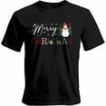 thumbnail image 1 of Camisetas para hombre, Feliz Navidad, muñeco de nieve, manga corta, informales, camisetas gráficas para adolescentes, niños y hombres, 1 of 8