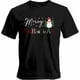 thumbnail image 1 of Camisetas gráficas informales de manga corta con diseño de muñeco de nieve de Feliz Navidad para hombre, 1 of 8
