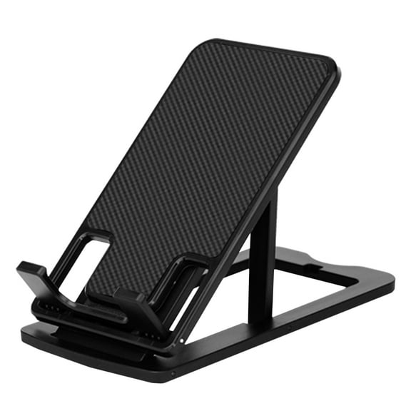 MERRYHAPY Adjustable Desktop Cell Phone Stand Foldable Phone Holder 1Set Plastic Black 13X2.6X0.4In