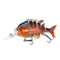 thumbnail image 1 of huanledash 10cm/16.5g Fishing Bait 3D Simulation Eyes Treble Hook Design Realistic Looking Bright Color Easy to Puncture Slow Sinking Multi-Section Artificial Bait Fake Lure Fishing Supplies, 1 of 8