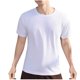 thumbnail image 2 of pstuiky Mangas cortas para hombre, Blusa deportiva informal de color liso con cuello redondo y manga corta elástica para hombre camisas casuales para hombre xxxxl, 2 of 6