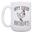thumbnail image 2 of ThisWear Punny Birthday Gifts Happy Cluckin Birthday Pun Mug Set 2 Pack 15oz Coffee Mugs, 2 of 4