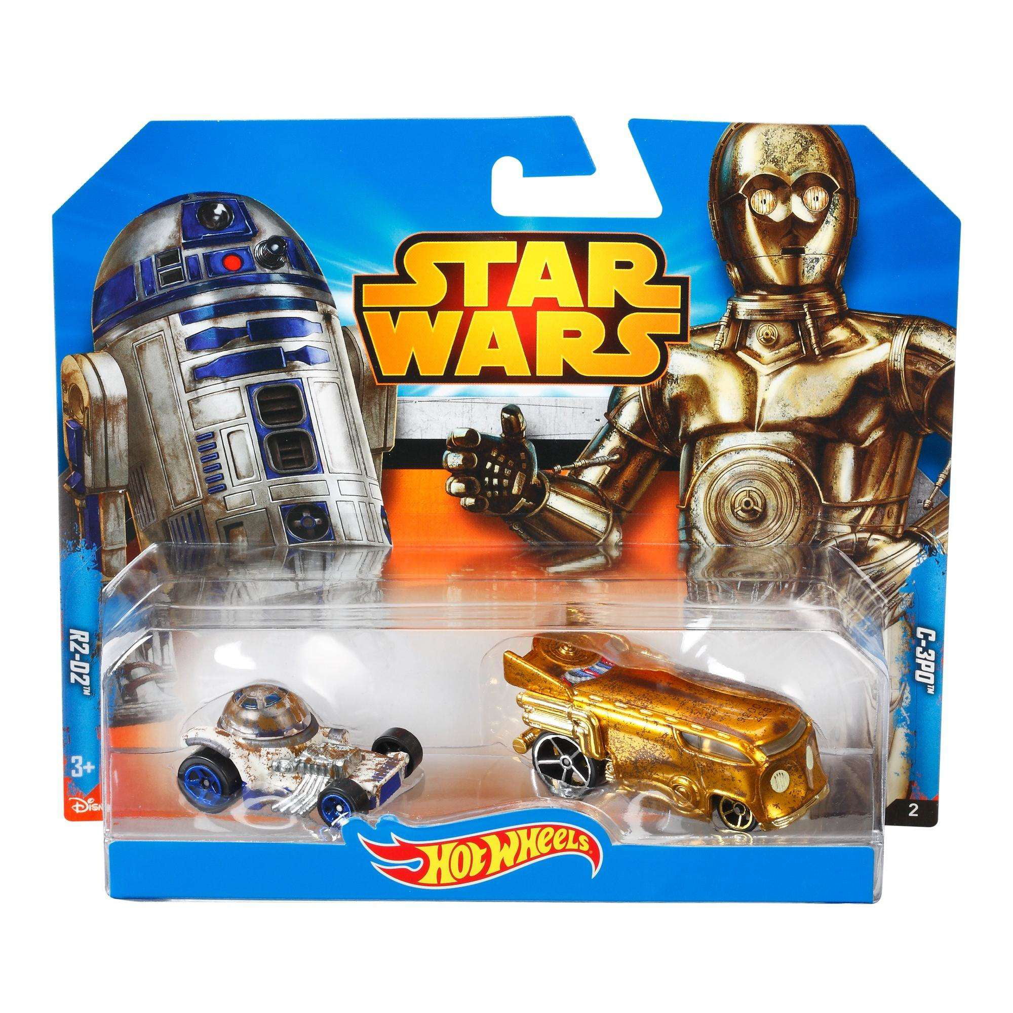 Star Wars Hot Wheels Character Cars 2 Pack C3p0 and R2d2 Boxed for sale online