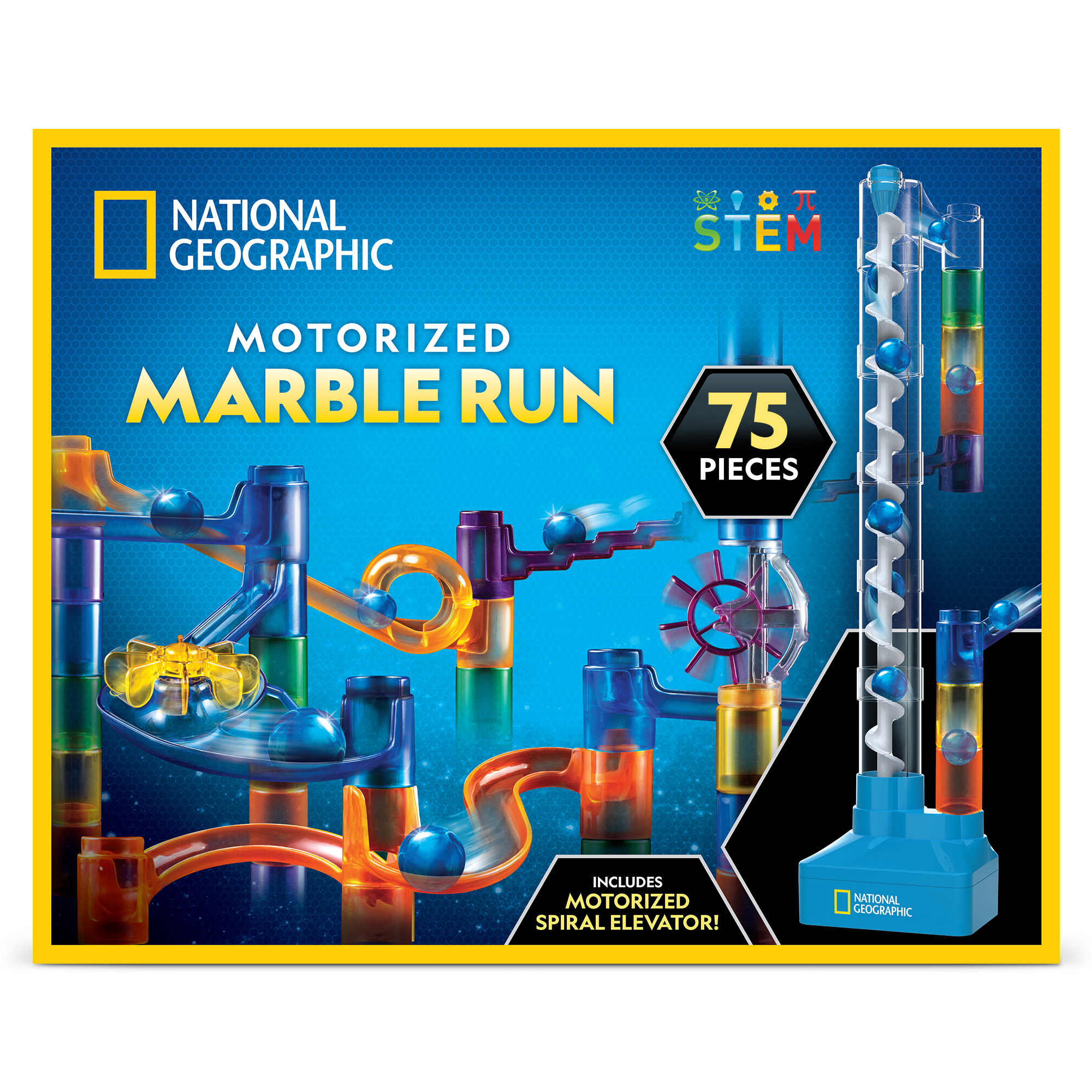 National Geographic 75-Piece Motorized Marble Run Kit photo 1