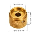 thumbnail image 2 of Stereo Knob, 20*6*15.5 mm Aluminium Alloy, Volume Control Knobs, Golden 2Pcs, 2 of 4
