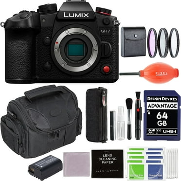Panasonic Lumix GH7 Mirrorless Camera with Advanced Accessory and Travel Bundle | DC-GH7BODY | Extended 3 Years Panasonic Warranty