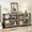 Gray, variant on Modern Console Table, 8 Cube Storage Organizer Bookshelf, 3 Tier Metal Horizontal Bookcase, 62 Inch Console Bookshelf, Industrial Storage Bookcase for Entryway, Long Low Bookshelf for Living Room