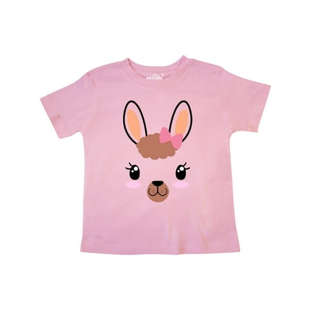 

Inktastic Easter Cute Llama Face Girl with Pink Bow Gift Toddler Boy or Toddler Girl T-Shirt