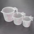 thumbnail image 5 of 6Pc Plastic Measuring Jug Set Large 4 Cup, 2 Cup and 1 Cup Capacity Free Measuring Beakers with Angled Grip, 5 of 8