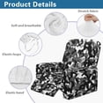 thumbnail image 5 of FOR U DESIGNS Black Camo Pattern Recliner Chair Covers 4-Pieces Stretch Recliner Armchair Covers Wear-Resistan Sofas Couches Slip Protector with Storage Pockets, 5 of 8