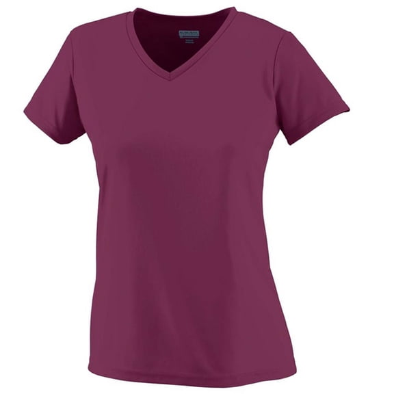 Augusta Sportswear Women's Wicking Tee Shirt, Maroon, X-Small