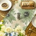 thumbnail image 4 of Green Retro Daisy Spring Table Runner, Seasonal Vintage Kitchen Dining Table Decoration for Home Party Decor 13x72 Inch, 4 of 6