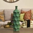 thumbnail image 2 of Medium Bottle Vase with Dimpled Sides in Green, 2 of 2
